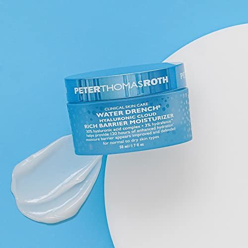 Peter Thomas Roth Water Drench Hyaluronic Cloud Rich Barrier Moisturizer - Fragrance-Free Hyaluronic Acid Cream for Dry Skin (1.7 oz) Avelisse