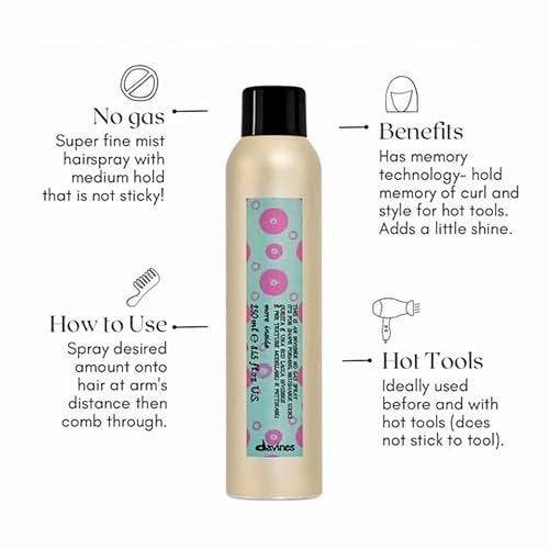 Davines This Is An Invisible No Gas Spray, Medium Hold Natural Finish - Non-Aerosol Spray for Brushable Hold, 8.45 Fl Oz Avelisse