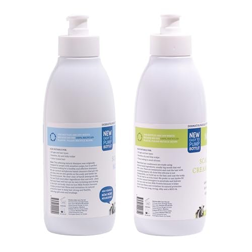 MooGoo Natural Milk Shampoo & Conditioner Set – Soothing Care for Itchy, Dry, Sensitive Scalps – Sulfate-Free, Silicone-Free, Paraben-Free – 2 x 16.9 fl oz Avelisse