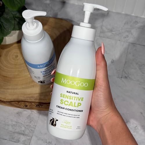 MooGoo Natural Milk Shampoo & Conditioner Set – Soothing Care for Itchy, Dry, Sensitive Scalps – Sulfate-Free, Silicone-Free, Paraben-Free – 2 x 16.9 fl oz Avelisse