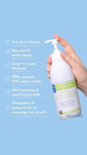MooGoo Natural Milk Shampoo & Conditioner Set – Soothing Care for Itchy, Dry, Sensitive Scalps – Sulfate-Free, Silicone-Free, Paraben-Free – 2 x 16.9 fl oz Avelisse