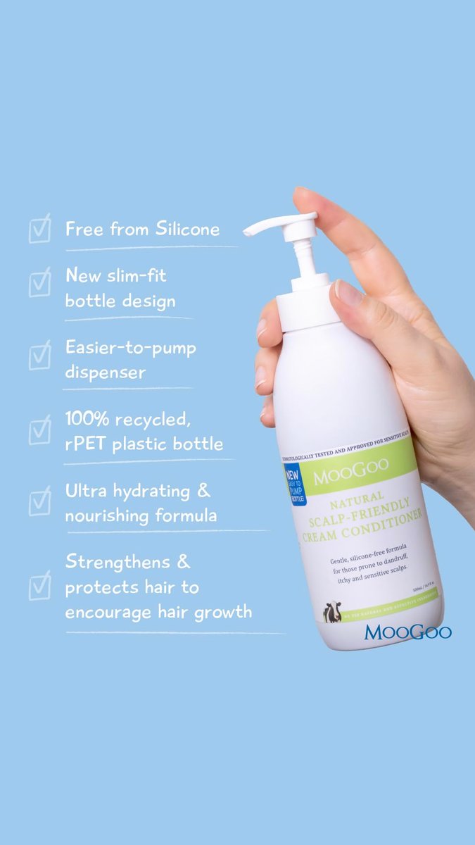 MooGoo Natural Milk Shampoo & Conditioner Set – Soothing Care for Itchy, Dry, Sensitive Scalps – Sulfate-Free, Silicone-Free, Paraben-Free – 2 x 16.9 fl oz Avelisse