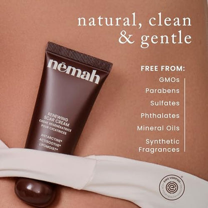 Nemah Restorative Scar Treatment – C-Section Recovery Cream for Surgical Scars, Acne Marks, Dermatologist Approved, Antioxidant Rich Vegan Formula, 1 oz Avelisse