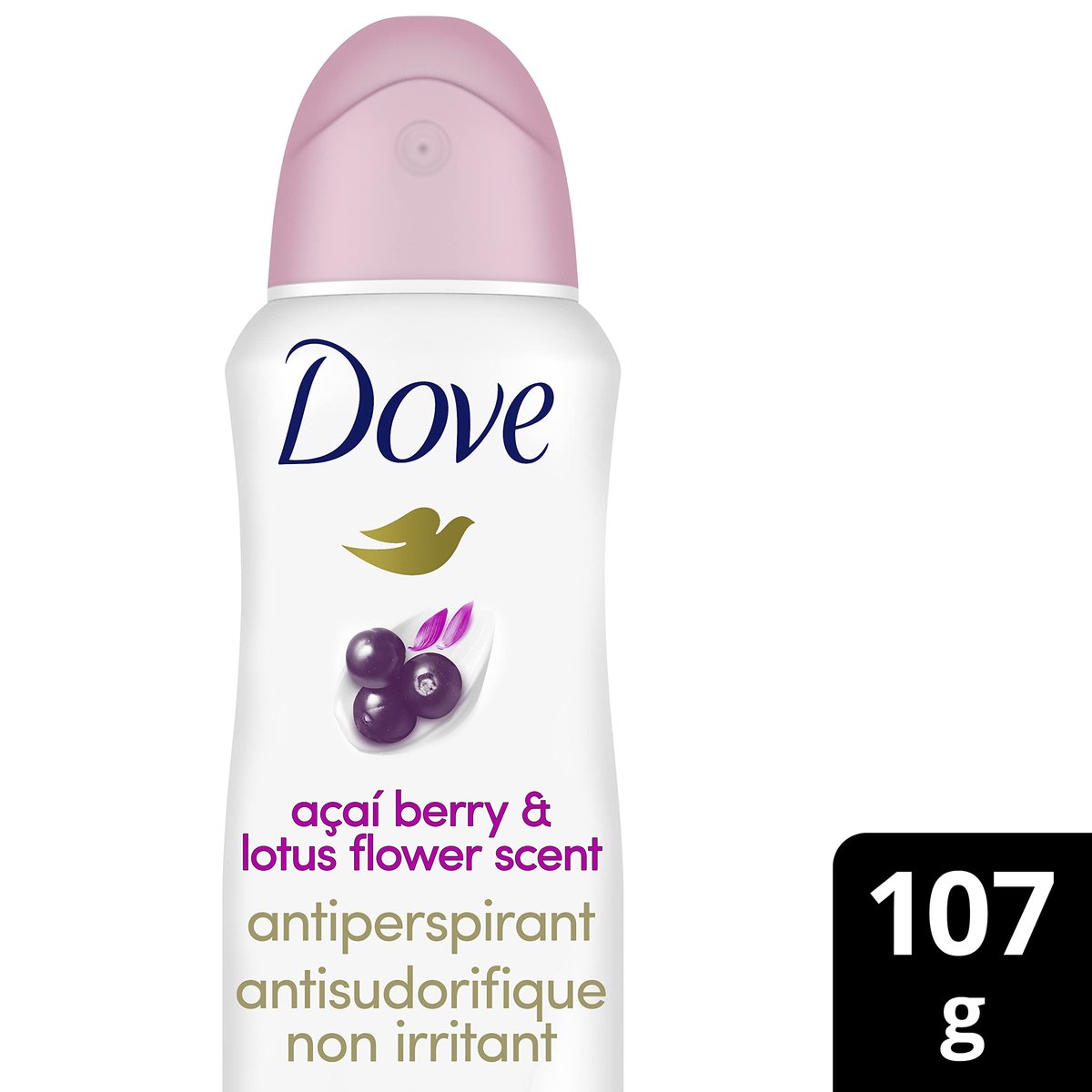 Dove Advanced Care Acai Berry & Lotus Flower Antiperspirant Dry Spray, 3.8 oz - görsel 3