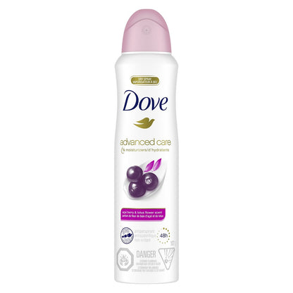 Dove Advanced Care Acai Berry & Lotus Flower Antiperspirant Dry Spray, 3.8 oz