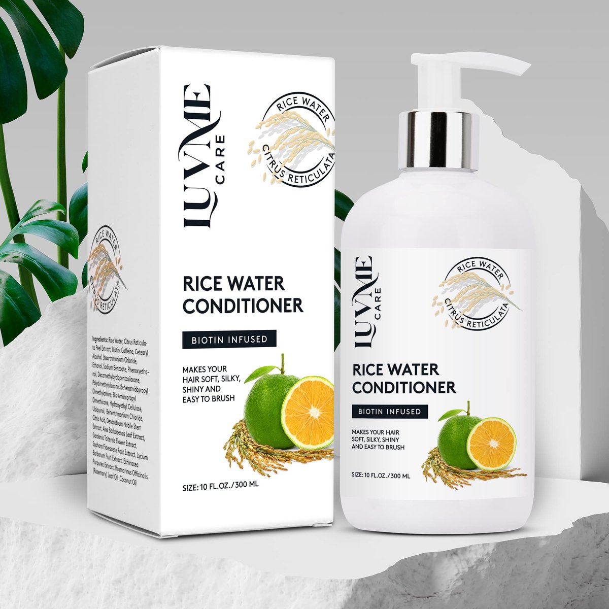 Luv Me Care Rice Water Hair Thickening Conditioner with Biotin - 10 Fl Oz Avelisse