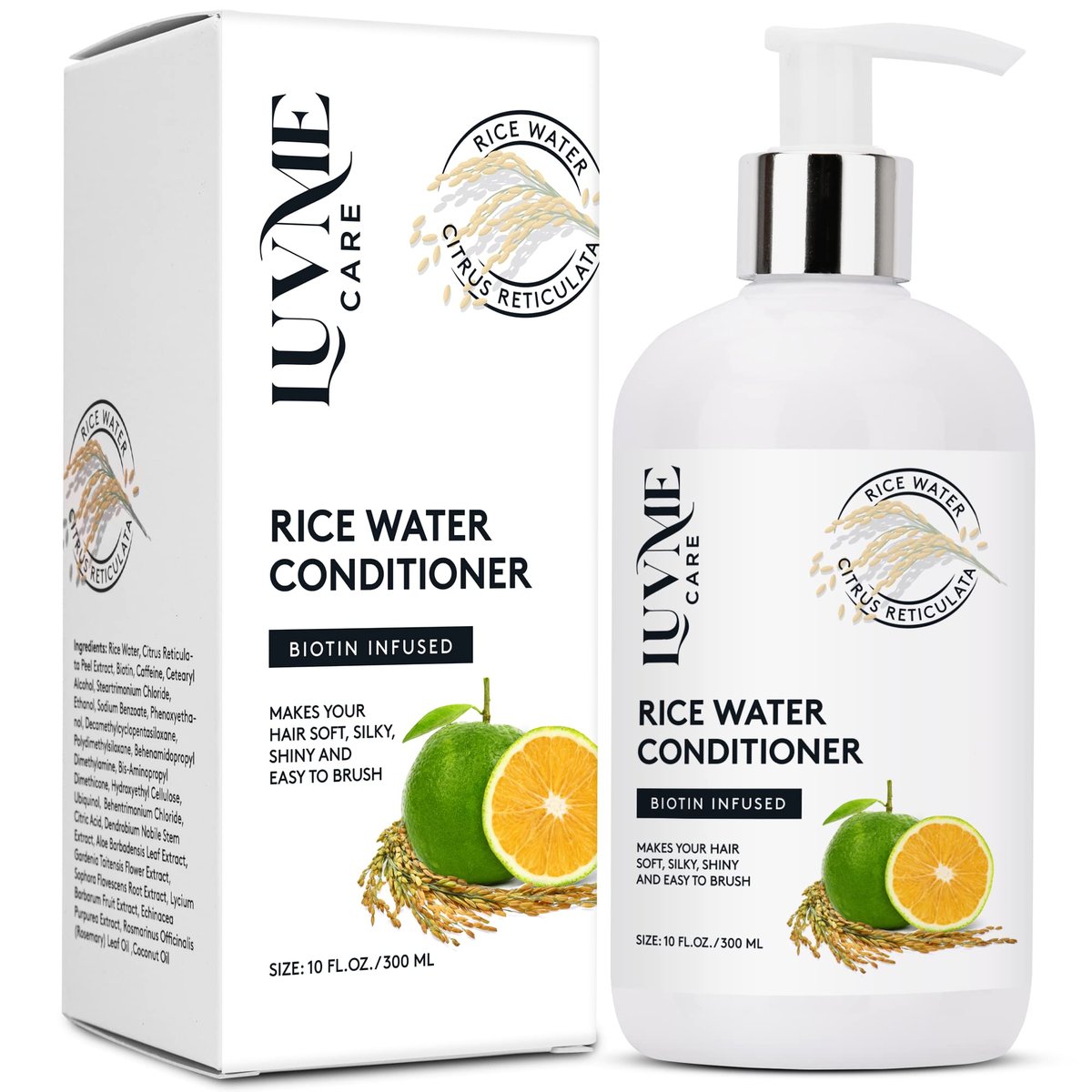 Luv Me Care Rice Water Hair Thickening Conditioner with Biotin - 10 Fl Oz Avelisse