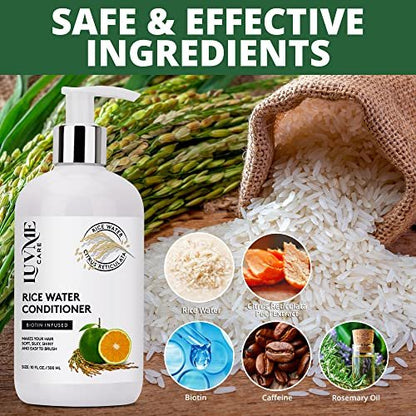 Luv Me Care Rice Water Hair Thickening Conditioner with Biotin - 10 Fl Oz Avelisse