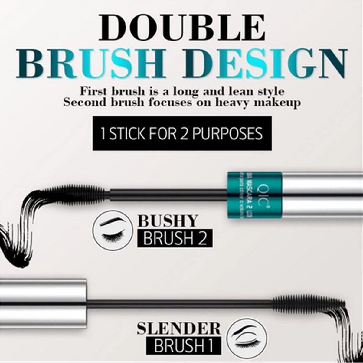 2 Pack Lash Cosmetics Mascara – 5x Longer Lashes, Waterproof Volume & Length, Long-Lasting Black Mascara - görsel 3
