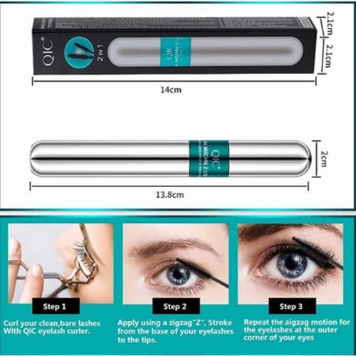 2 Pack Lash Cosmetics Mascara – 5x Longer Lashes, Waterproof Volume & Length, Long-Lasting Black Mascara - görsel 12