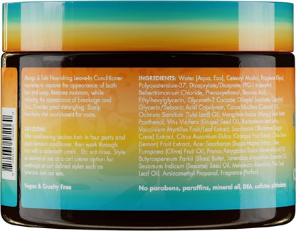 Mielle Organics Mango & Tulsi Nourishing Leave In Conditioner for Curly Hair - Moisturizing Leave In Conditioner with Breakage Protection & Scalp Nourishment - Detangles & Reduces Frizz (12 Oz)