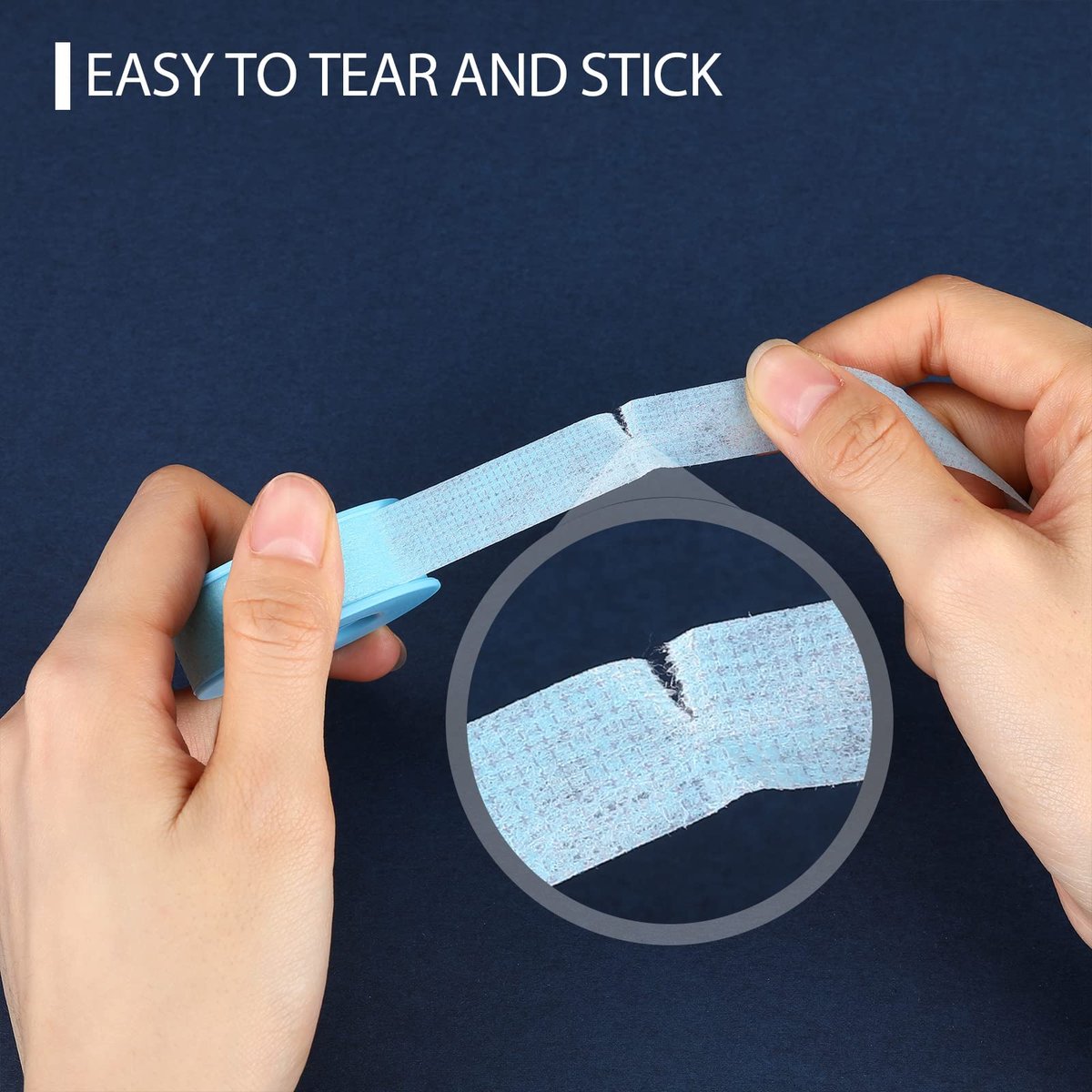 Nuanchu 12 Rolls Blue Lash Tape Bulk – Reusable Silicone Eyelash Extension Tape for Sensitive Skin, 0.5 Inch x 3.9 Yards Avelisse