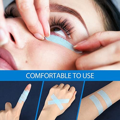 Nuanchu 12 Rolls Blue Lash Tape Bulk – Reusable Silicone Eyelash Extension Tape for Sensitive Skin, 0.5 Inch x 3.9 Yards Avelisse