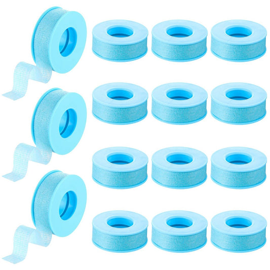 Nuanchu 12 Rolls Blue Lash Tape Bulk – Reusable Silicone Eyelash Extension Tape for Sensitive Skin, 0.5 Inch x 3.9 Yards Avelisse