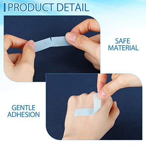 Nuanchu 12 Rolls Blue Lash Tape Bulk – Reusable Silicone Eyelash Extension Tape for Sensitive Skin, 0.5 Inch x 3.9 Yards Avelisse