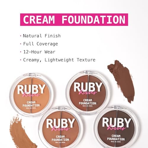 Ruby Kisses 3D Face Creator Cream Foundation & Concealer - Level 3, Medium to Full Coverage, 12-Hour Long Lasting, Non-Greasy, 0.42 oz - görsel 6