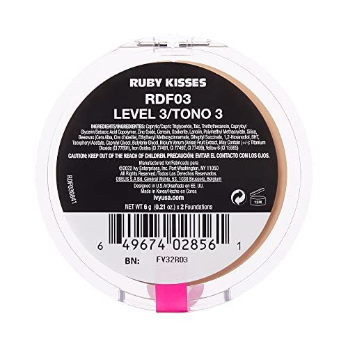 Ruby Kisses 3D Face Creator Cream Foundation & Concealer - Level 3, Medium to Full Coverage, 12-Hour Long Lasting, Non-Greasy, 0.42 oz - görsel 16