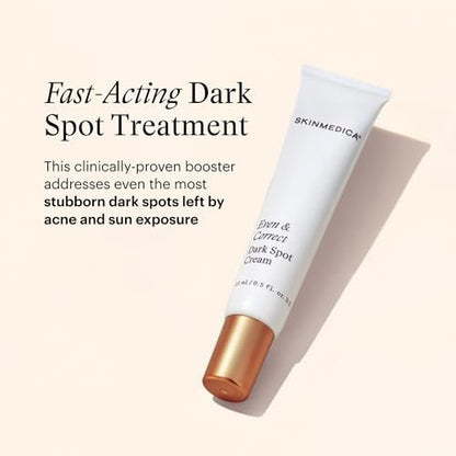 SkinMedica Even & Correct Dark Spot Cream - 0.5 Fl Oz | Reduce Stubborn Dark Spots Avelisse