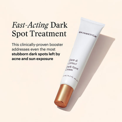 SkinMedica Even & Correct Dark Spot Cream - 0.5 Fl Oz | Reduce Stubborn Dark Spots Avelisse