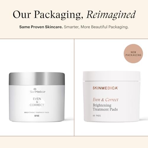 SkinMedica Even & Correct Brightening Treatment Pads – 10% Glycolic Acid Exfoliating Face Pads, Retinol-Free, Alcohol-Free, Hydroquinone-Free, 60 Count Avelisse