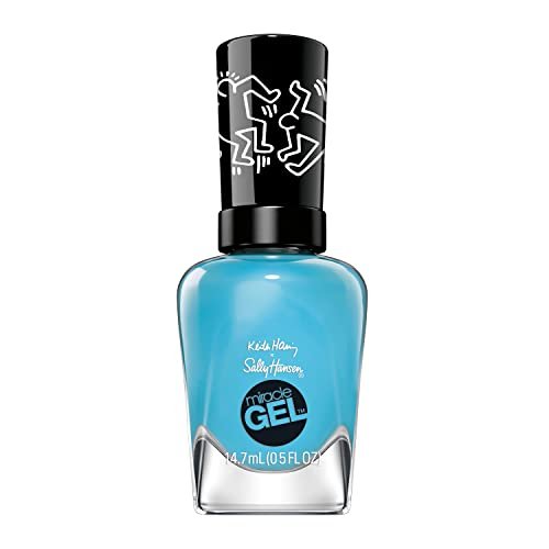 Sally Hansen Miracle Gel Keith Haring Nail Polish - 919 Contempor-airy Cyan Blue - No UV Light Needed - görsel 2