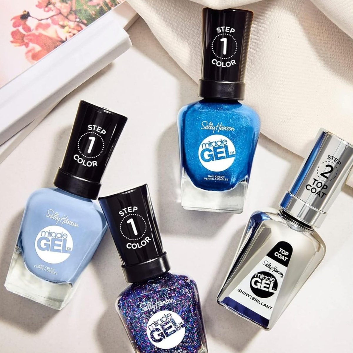Sally Hansen Miracle Gel Keith Haring Nail Polish - 919 Contempor-airy Cyan Blue - No UV Light Needed - görsel 11
