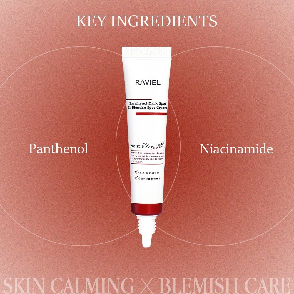 RAVIEL Panthenol Dark Spot & Pigment Care Cream – Brightening Spot Corrector with Niacinamide for Blemishes, Uneven Tone & Skin Clarity, 15ml x 2 (0.5 fl oz, Pack of 2), Korean Skincare - görsel 8