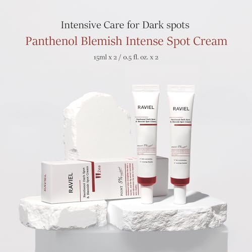 RAVIEL Panthenol Dark Spot & Pigment Care Cream – Brightening Spot Corrector with Niacinamide for Blemishes, Uneven Tone & Skin Clarity, 15ml x 2 (0.5 fl oz, Pack of 2), Korean Skincare - görsel 3