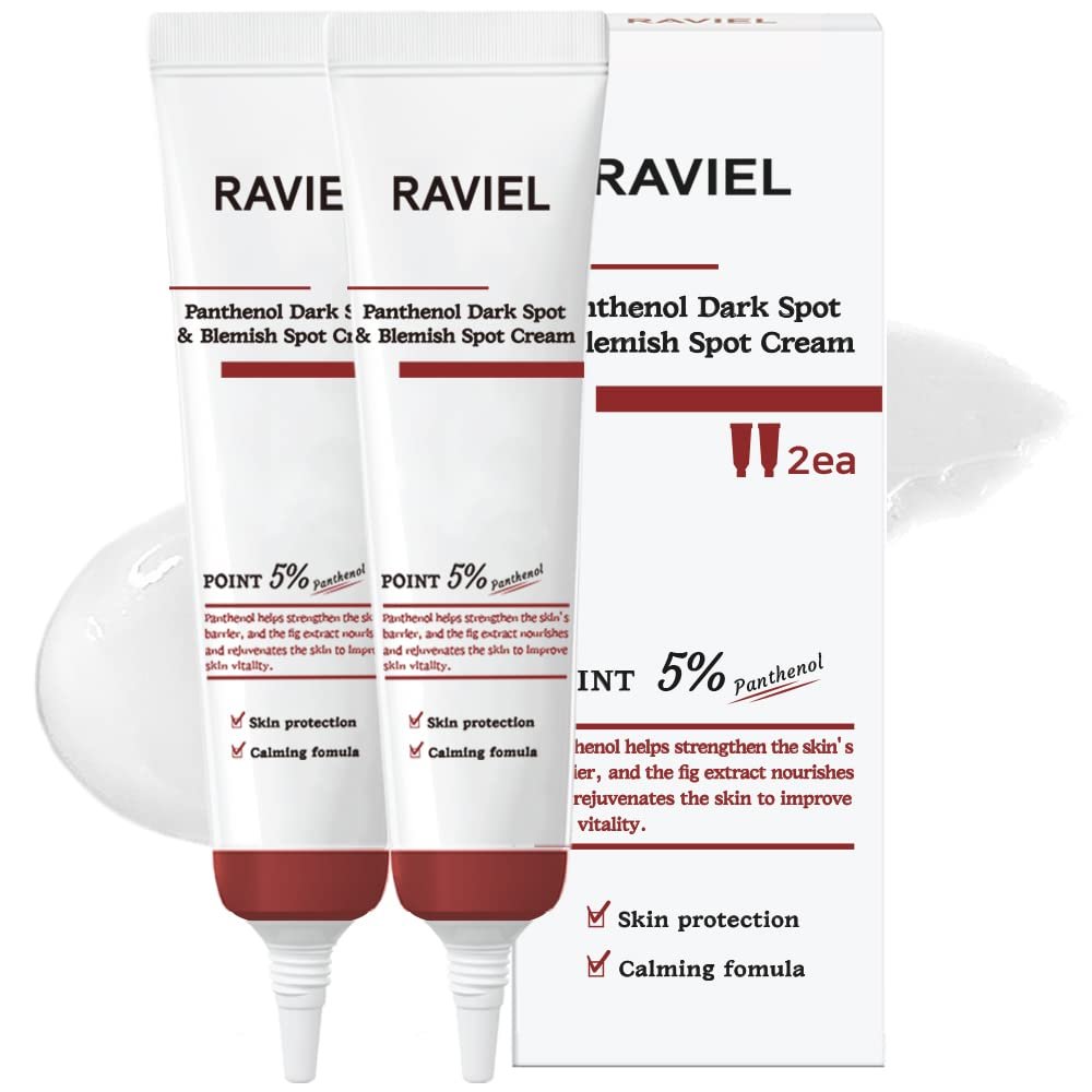 RAVIEL Panthenol Dark Spot & Pigment Care Cream – Brightening Spot Corrector with Niacinamide for Blemishes, Uneven Tone & Skin Clarity, 15ml x 2 (0.5 fl oz, Pack of 2), Korean Skincare - görsel 2