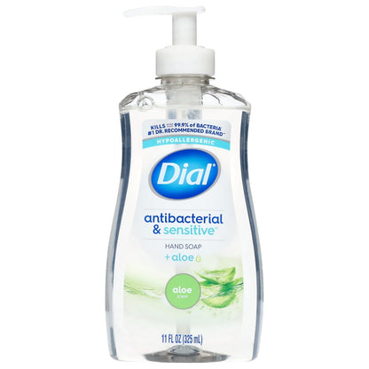 Dial Antibacterial Liquid Hand Soap, Aloe, 11 fl oz – Gentle & Effective Hand Wash