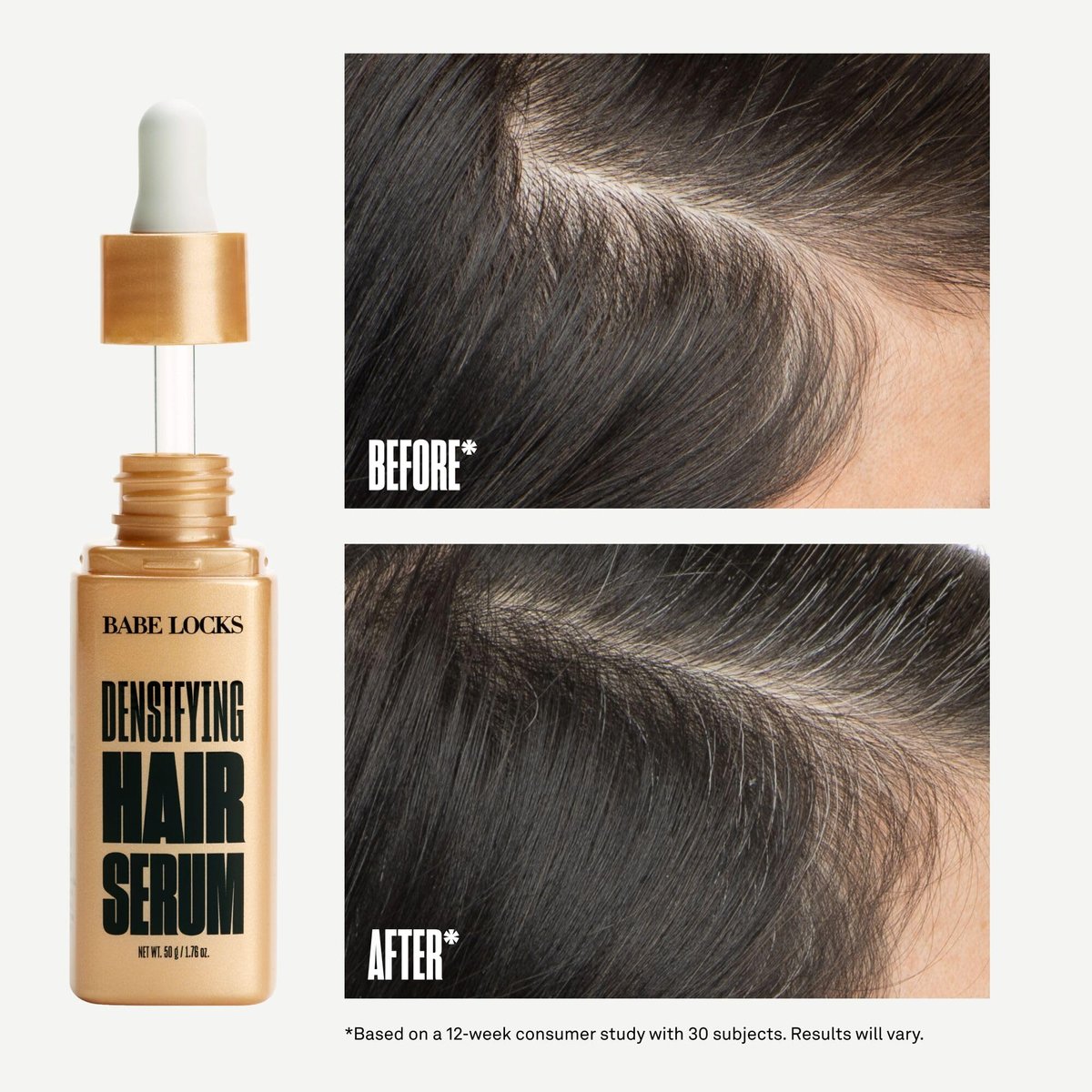 Babe Original Locks Densifying Hair Serum - Promotes Thickness for Thinning Hair & Hair Loss, for Men and Women, 1.76 oz Avelisse
