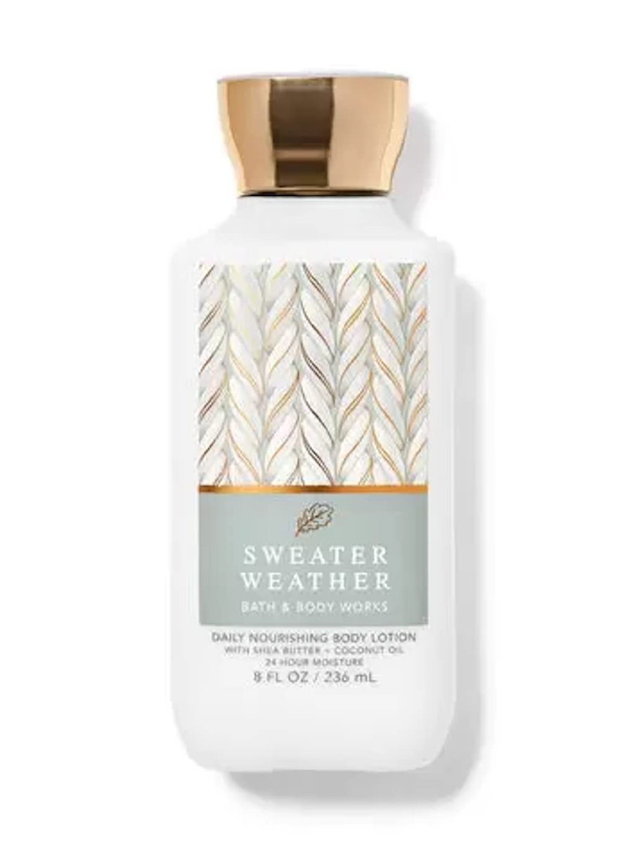 Bath & Body Works Sweater Weather Super Smooth Body Lotion 8 oz - Cozy Autumn Scent Avelisse