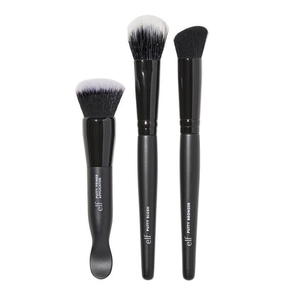e.l.f. Putty Tools Trio - Set of 3 Face Makeup Brushes for Putty Primer, Blush & Bronzer - Vegan & Cruelty-Free Avelisse