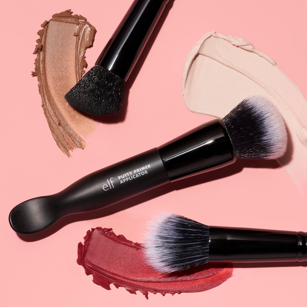e.l.f. Putty Tools Trio - Set of 3 Face Makeup Brushes for Putty Primer, Blush & Bronzer - Vegan & Cruelty-Free Avelisse