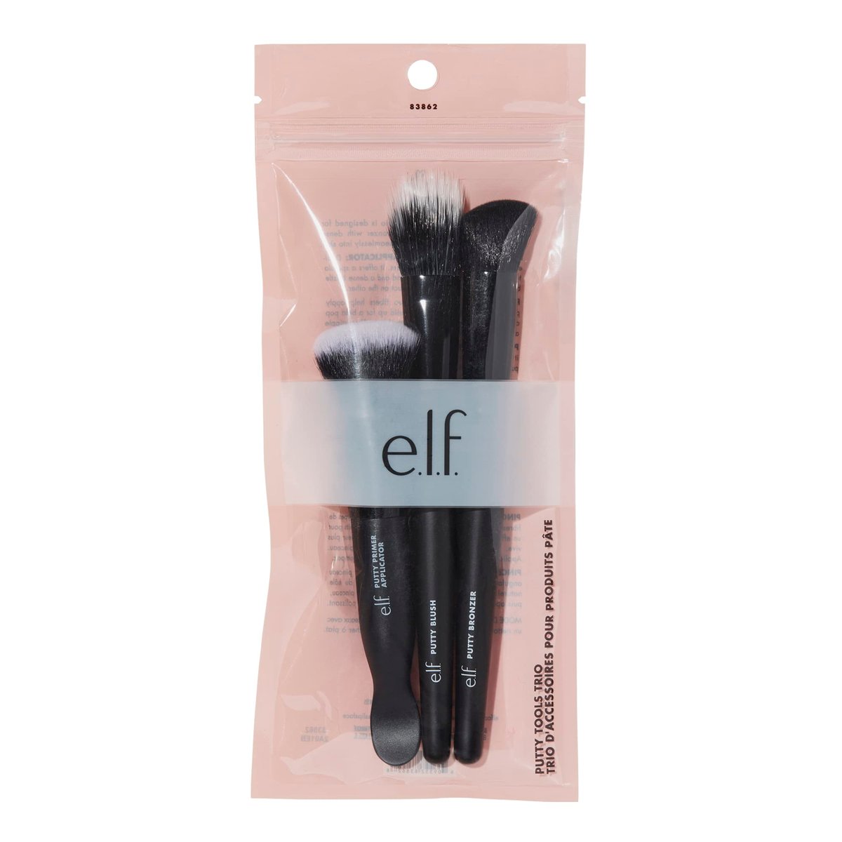 e.l.f. Putty Tools Trio - Set of 3 Face Makeup Brushes for Putty Primer, Blush & Bronzer - Vegan & Cruelty-Free Avelisse