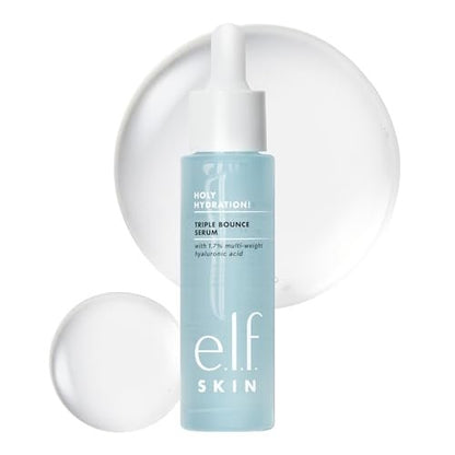 e.l.f. SKIN Holy Hydration! Triple Bounce Serum - 1.7% Hyaluronic Acid Serum for Plump, Bouncy, Hydrated Skin - Vegan & Cruelty-Free Avelisse