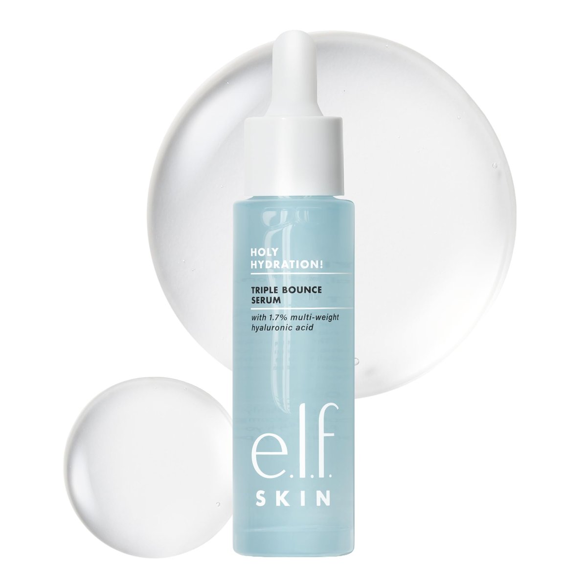 e.l.f. SKIN Holy Hydration! Triple Bounce Serum - 1.7% Hyaluronic Acid Serum for Plump, Bouncy, Hydrated Skin - Vegan & Cruelty-Free Avelisse