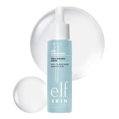 e.l.f. SKIN Holy Hydration! Triple Bounce Serum - 1.7% Hyaluronic Acid Serum for Plump, Bouncy, Hydrated Skin - Vegan & Cruelty-Free Avelisse