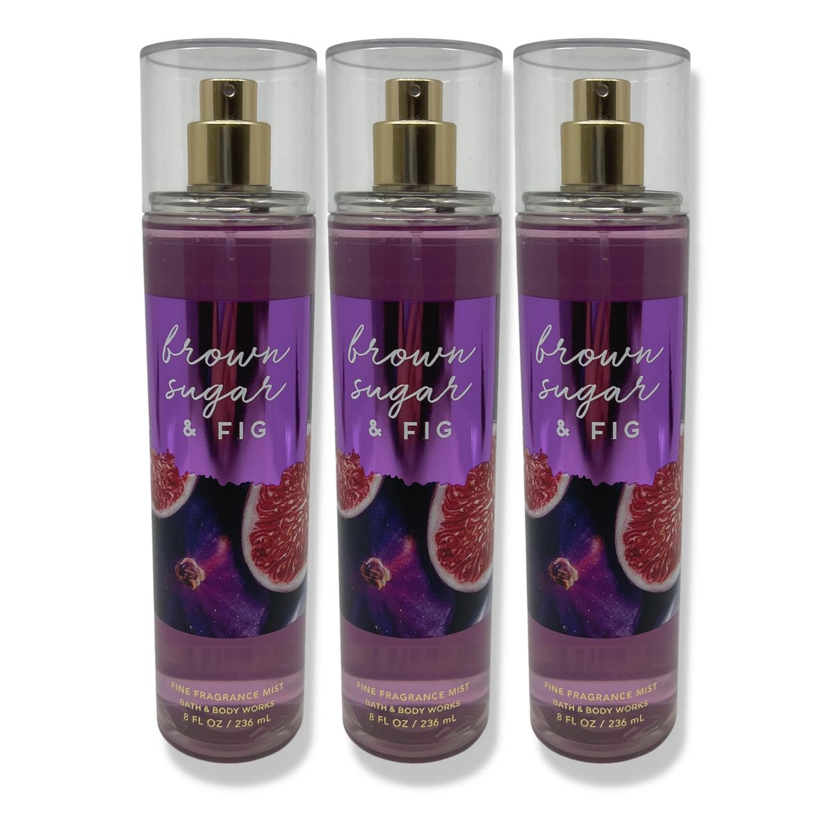 Bath & Body Works Brown Sugar & Fig Fine Fragrance Mist - Pack of 3 (8 oz each) - görsel 1