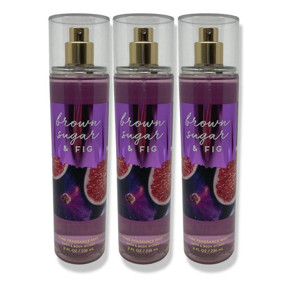 Bath & Body Works Brown Sugar & Fig Fine Fragrance Mist - Pack of 3 (8 oz each)