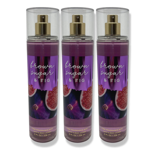 Bath & Body Works Brown Sugar & Fig Fine Fragrance Mist - Pack of 3 (8 oz each)