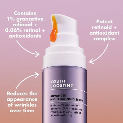 e.l.f. SKIN Youth Boosting Advanced Night Retinoid Serum – Anti-Aging Face Serum for Fine Lines & Wrinkles, Vegan & Cruelty-Free (1 Fl Oz)