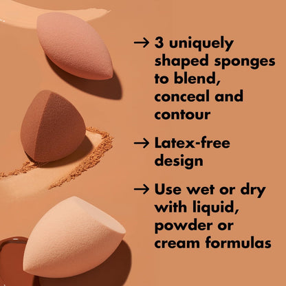 e.l.f. Total Sponge Set - Multi-use Makeup Sponge Set for Flawless Blending - Vegan & Cruelty-Free