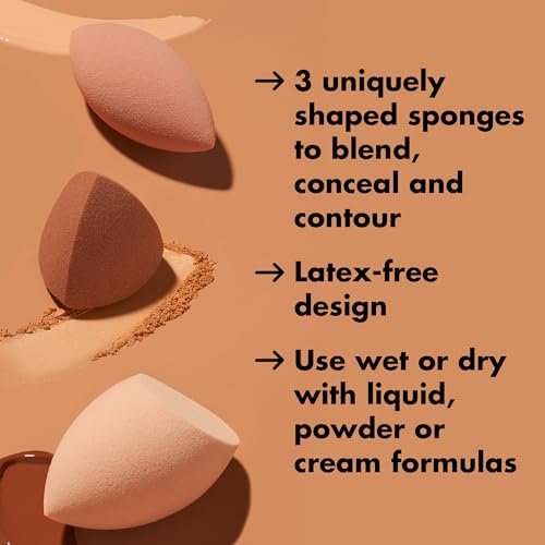 e.l.f. Total Sponge Set - Multi-use Makeup Sponge Set for Flawless Blending - Vegan & Cruelty-Free - görsel 7