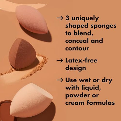 e.l.f. Total Sponge Set - Multi-use Makeup Sponge Set for Flawless Blending - Vegan & Cruelty-Free