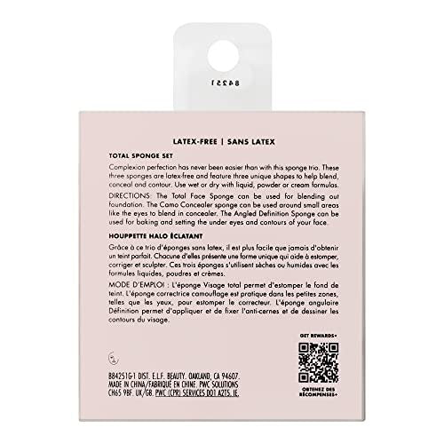 e.l.f. Total Sponge Set - Multi-use Makeup Sponge Set for Flawless Blending - Vegan & Cruelty-Free - görsel 13