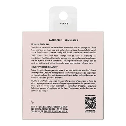 e.l.f. Total Sponge Set - Multi-use Makeup Sponge Set for Flawless Blending - Vegan & Cruelty-Free