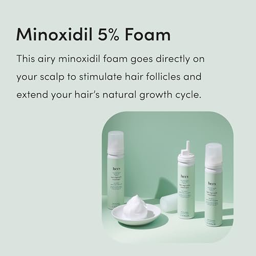 Hers Triple Threat Shampoo, Conditioner, & Minoxidil Set - Hair Thickening & Strengthening with 5% Minoxidil Foam - Paraben-Free, Vegan, Color-Safe - 3 Count Avelisse
