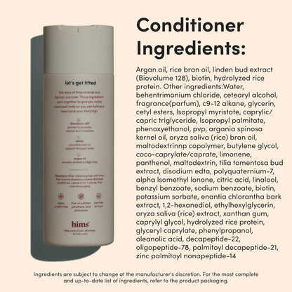 hims Max Volume Shampoo & Conditioner Set - Biovolume 128, Biotin, & Argan Oil for Fine Hair - Sulfate-Free, Paraben-Free, Vegan - Citrus Spice Scent - 6.4 Fl Oz Each Avelisse