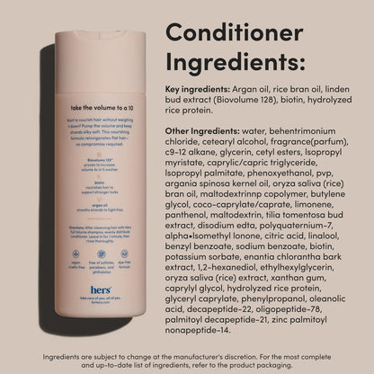 Hers Full Volume Shampoo & Conditioner Set - Biovolume 128 & Biotin Formula - Volumizing, Shine-Boosting Hair Care - Paraben-Free - Coastal Cedar Citron Scent - 6.4 Fl Oz, 2 Count Avelisse